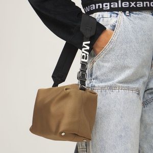 Alexander wang logo mesh pouch